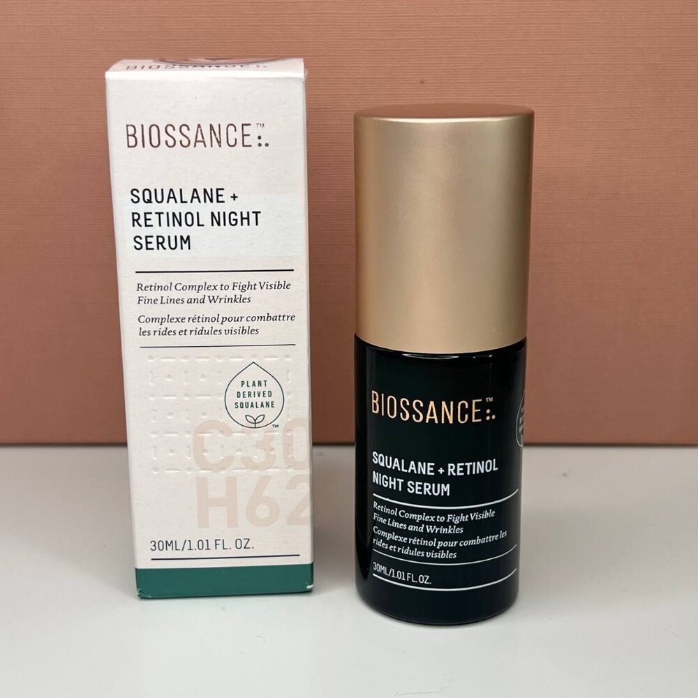 Biossance Squalane + Retinol Night Serum Full Size 1 oz/30ml